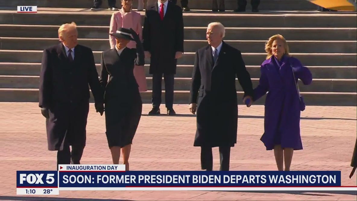 Former President Biden departs DC
